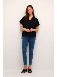 CULTURE Bluzka "Camille" w kolorze czarnym rozmiar: L/XL. Czarne bluzki Culture, l, bez wzorów, z bawełny, bez kołnierzyka, bez ramiączek. Za 105.63 zł.