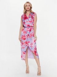 Pinko Sukienka codzienna 100942 A0M8 Fioletowy Regular Fit. Fioletowe sukienki Pinko, na co dzień, m, bez wzorów, z syntetyku, bez kołnierzyka, bez ramiączek, proste. Za 2,129.00 zł.