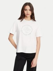 Guess T-Shirt V5YI05 KCOA2 Biały Regular Fit. Białe t-shirty Guess, xl, z aplikacjami, z wiskozy, bez kołnierzyka, bez ramiączek. Za 129.99 zł.