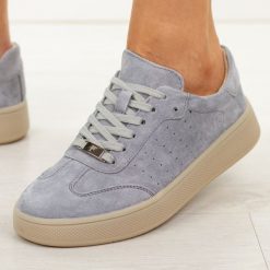 Szare skórzane półbuty damskie Filippo Dp7524/26. Szare półbuty wsuwane Filippo, na jesień, bez wzorów, z jeansu, eleganckie, z okrągłym noskiem, bez obcasa, na płaskiej podeszwie. W wyprzedaży za 210.32 zł.