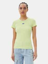 HUGO T-Shirt Easy 50523924 Zielony Slim Fit. Zielone t-shirty Hugo, xs, bez wzorów, z bawełny, bez kołnierzyka, bez ramiączek. Za 129.99 zł.