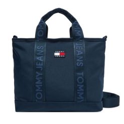 Torebka Tommy Jeans. Niebieskie torebki klasyczne Tommy Jeans, bez wzorów, z jeansu, klasyczne, bez dodatków. Za 299.99 zł.