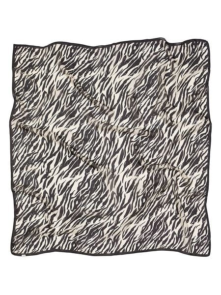 Becksöndergaard Jedwabna chusta "Zerona" w kolorze kremowo-czarnym - 100 x 100 cm rozmiar: onesize. Brązowe chusty Becksöndergaard, bez wzorów, z jedwabiu. Za 178.79 zł.