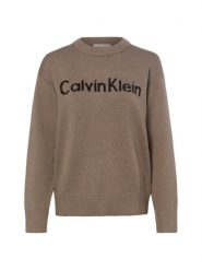 Calvin Klein Jeans Sweter z dzianiny Kobiety Bawełna brązowy, S. Brązowe swetry Calvin Klein Jeans, s, bez wzorów, z bawełny, eleganckie, bez ramiączek. Za 529.95 zł.