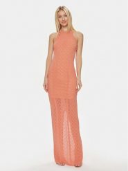 Guess Sukienka wieczorowa Belle W4GK80 Z36O0 Koralowy Slim Fit. Pomarańczowe sukienki Guess, xs, z aplikacjami, z wiskozy, wizytowe, bez kołnierzyka, bez ramiączek. Za 389.99 zł.