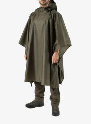 Turystyczna peleryna przeciwdeszczowa Helikon-Tex Lightweight Poncho - olive. Zielone kurtki przeciwdeszczowe HELIKON-TEX, m, bez wzorów, bez kaptura, outdoorowe. Za 208.99 zł.