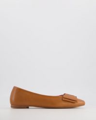 BRĄZOWE BALERINY Z KOKARDĄ 69722Y8006 COCON. Brązowe baleriny Venezia, bez wzorów, ze skóry, bez obcasa, bez zapięcia. Za 299.00 zł.