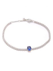 Pandora Srebrna bransoletka z kryształem rozmiar: 16. Szare bransoletki Pandora, z cyrkonią, srebrne. Za 320.95 zł.