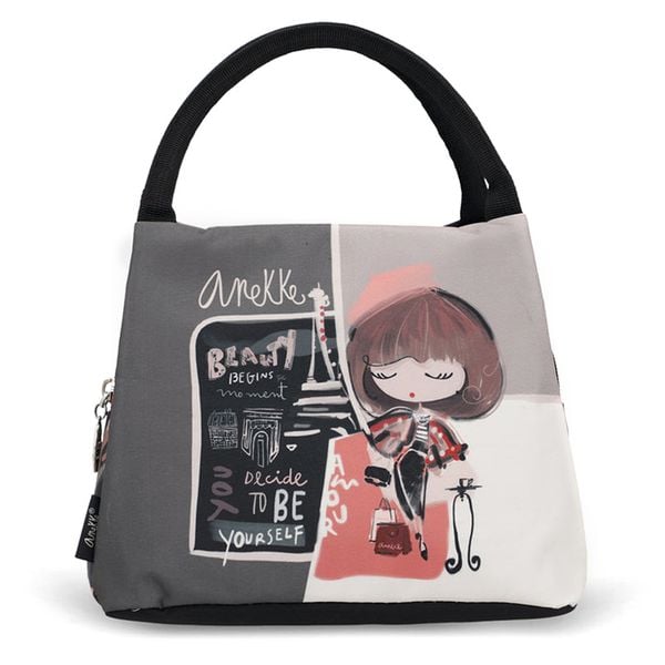 Szara Damska Torebka Na Lunch Anekke. Szare torebki klasyczne Anekke, bez wzorów, biznesowe, bez dodatków. Za 79.99 zł.