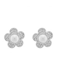 Swarovski Kolczyki 5756098 Srebrny. Szare kolczyki Swarovski, metalowe. Za 509.99 zł.