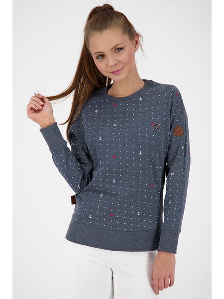 Alife and kickin Bluza "DarlaAK" w kolorze szarym rozmiar: XS. Szare bluzy Alife and Kickin, xs, z aplikacjami, ze skóry, bez kaptura. Za 61.17 zł.