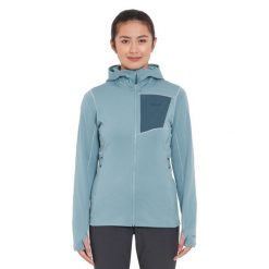 Bluza polarowa damska Rab Women's Superflux Hoody z kapturem. Niebieskie bluzy z kapturem RAB, s, bez wzorów, z polaru, z kapturem. Za 404.99 zł.