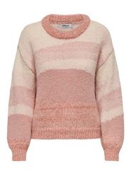 ONLY Sweter w kolorze szaroróżowym rozmiar: XL. Różowe swetry ONLY, xl, bez wzorów, ze splotem, bez ramiączek. Za 70.41 zł.
