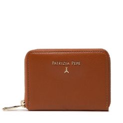 Portfel Patrizia Pepe. Brązowe portfele Patrizia Pepe, bez wzorów. Za 319.99 zł.