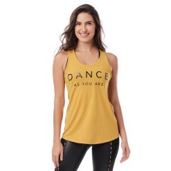 Koszulka fitness damska Zumba. Żółte t-shirty sportowe ZUMBA WEAR, xs, bez wzorów, z bawełny, bez ramiączek, na fitness i siłownię. W wyprzedaży za 64.00 zł.