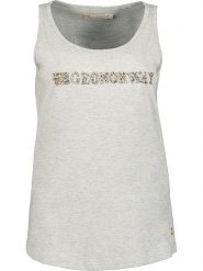 Geographical Norway Top "Jardiniere" w kolorze szarym rozmiar: S. Szare topy Geographical Norway, s, bez wzorów, z bawełny, bez kołnierzyka, bez ramiączek. Za 39.95 zł.