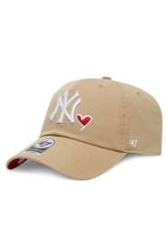 47 Brand Czapka z daszkiem MLB New York Yankees Icon '47 CLEAN UP B-ICONC17GWS Khaki. Brązowe czapki z daszkiem 47 Brand, bez wzorów, z bawełny. Za 99.99 zł.
