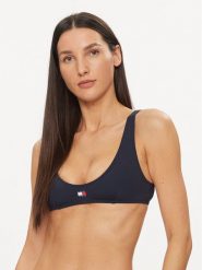 Tommy Hilfiger Góra od bikini UW0UW05098 Granatowy. Niebieskie bikini Tommy Hilfiger, bez wzorów, z syntetyku. Za 119.99 zł.
