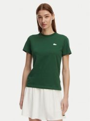 Lacoste T-Shirt TF9246 Zielony Slim Fit. Zielone t-shirty Lacoste, bez wzorów, z bawełny, bez kołnierzyka, bez ramiączek. Za 269.99 zł.