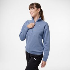 Bluza na zamek damska Puma. Bluzy Puma, s, bez wzorów, z bawełny, bez kaptura, na fitness i siłownię. Za 129.99 zł.