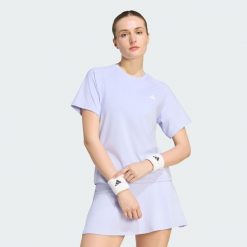 KOSZULKA CLUB TENNIS CLIMACOOL. Fioletowe t-shirty sportowe adidas, uniwersalny, bez wzorów, z elastanu, bez ramiączek, na fitness i siłownię, climacool (adidas). Za 179.00 zł.