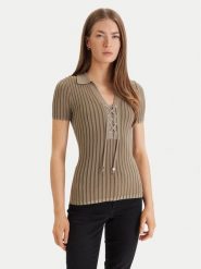 Guess Sweter W6GR09 Z0590 Zielony Regular Fit. Zielone swetry Guess, xs, z aplikacjami, z wiskozy, bez ramiączek. Za 379.99 zł.