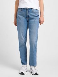 Lee Dżinsy - Tapered fit - w kolorze błękitnym rozmiar: W29/L35. Niebieskie jeansy Lee, l, z aplikacjami, klasyczne, z podwyższonym stanem. Za 114.71 zł.