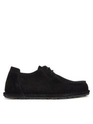 Birkenstock Półbuty Utti Lace 1028740 Czarny. Czarne półbuty wsuwane Birkenstock, bez wzorów, ze skóry, bez obcasa, na płaskiej podeszwie. Za 719.99 zł.