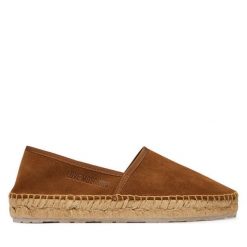 Espadryle LOVE MOSCHINO. Brązowe espadryle Love Moschino, bez wzorów, bez obcasa. Za 609.99 zł.