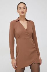 Vero Moda sukienka kolor brązowy mini prosta. Brązowe sukienki Vero Moda, na co dzień, l, bez wzorów, z tkaniny, bez kołnierzyka, bez ramiączek, mini, proste. W wyprzedaży za 145.99 zł.