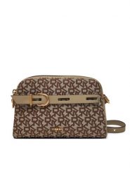 DKNY Torebka R44EFI69 Brązowy. Brązowe listonoszki DKNY, bez wzorów, z materiału, bez dodatków. Za 589.99 zł.