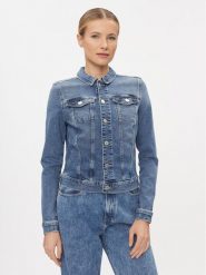 Tommy Jeans Kurtka jeansowa Vivianne DW0DW17213 Niebieski Slim Fit. Niebieskie kurtki Tommy Jeans, s, bez wzorów, z bawełny, bez kaptura. Za 349.99 zł.