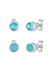 Elli Damskie kolczyki wkrętki Basic z niebieskimi kryształkami ze srebra próby 925 Sterling Silver Kolczyki 1 ct. Niebieskie kolczyki Elli, z kryształem, srebrne. Za 208.99 zł.