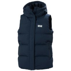 Damski kardigan puchowy Helly Hansen Adore. Niebieskie swetry Helly Hansen, m, bez wzorów, z puchu, bez ramiączek. W wyprzedaży za 826.50 zł.