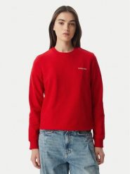 Tommy Jeans Bluza Ess Logo DW0DW22829 Czerwony ciemny Regular Fit. Czerwone bluzy Tommy Jeans, s, bez wzorów, z bawełny, bez ramiączek, bez kaptura. Za 329.99 zł.