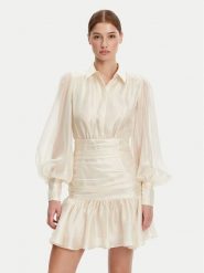 BARDOT Sukienka koktajlowa 59720DB Écru Regular Fit. Sukienki Bardot, bez wzorów, z syntetyku, wizytowe, bez kołnierzyka, bez ramiączek. Za 499.99 zł.
