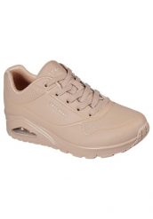 Buty do chodzenia damskie Skechers Uno-Stand on Air. Brązowe buty treningowe Skechers, na zimę, bez wzorów, z materiału, przed kostkę, bez zapięcia, trekkingowe. Za 311.99 zł.