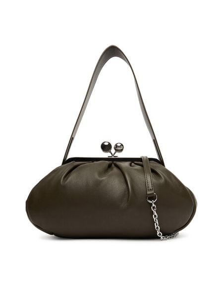 Weekend Max Mara Torebka Cubico 2525516194600 Khaki. Brązowe kopertówki Weekend Max Mara, bez wzorów, ze skóry, wizytowe, bez dodatków. Za 1,819.00 zł.
