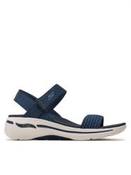 Skechers Sandały Go Walk Arch Fit Sandal-Polished 140264/NVY Granatowy. Niebieskie sandały Skechers, bez wzorów, z materiału, bez obcasa, na płaskiej podeszwie, bez zapięcia. Za 179.99 zł.