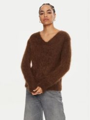 Dixie Sweter M277K009A Brązowy Regular Fit. Brązowe swetry Dixie, l, bez wzorów, z syntetyku, bez ramiączek. Za 319.99 zł.
