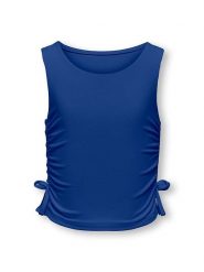 KIDS ONLY Top w kolorze niebieskim rozmiar: 146/152. Niebieskie topy KIDS ONLY, bez wzorów, bez kołnierzyka, bez ramiączek. Za 57.33 zł.