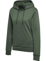 Bluza damska z kapturem Hummel Active Co. Zielone bluzy z kapturem Hummel, na wiosnę, m, bez wzorów, z bawełny, z kapturem, trekkingowe. Za 302.50 zł.