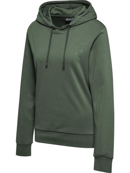 Bluza damska z kapturem Hummel Active Co. Zielone bluzy Hummel, na wiosnę, s, bez wzorów, z bawełny, eleganckie, bez ramiączek, z kapturem. Za 266.00 zł.