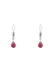 CARATELLI Złote kolczyki-wkrętki "Syr-Daria" z diamentami i rubinami rozmiar: onesize. Czerwone kolczyki CARATELLI, z diamentem, złote. Za 1,183.24 zł.