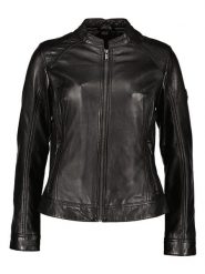 HIS Skórzana kurtka w kolorze czarnym rozmiar: 36. Czarne kurtki HIS, bez wzorów, ze skóry, bez kaptura. Za 339.37 zł.