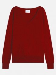 Perfect Cashmere Kaszmirowy sweter "Penelope" w kolorze ciemnoczerwonym rozmiar: XL. Czerwone swetry Perfect Cashmere, xl, bez wzorów, z kaszmiru, bez ramiączek. Za 406.57 zł.