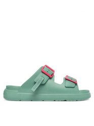 D.Franklin Klapki Vibe Foam 2 DFSH413005 Niebieski. Niebieskie klapki D.Franklin, bez wzorów, z syntetyku, bez obcasa, bez zapięcia. Za 169.99 zł.