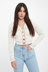 Kardigan damski logowany ELISABETTA FRANCHI. Swetry Elisabetta Franchi, bez wzorów, bez ramiączek. Za 1,999.00 zł.