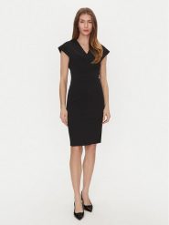 Rinascimento Sukienka koktajlowa CFC0122760003 Czarny Regular Fit. Czarne sukienki Rinascimento, xs, bez wzorów, z syntetyku, wizytowe, bez kołnierzyka, bez ramiączek. Za 319.99 zł.