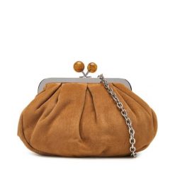 Torebka Weekend Max Mara. Brązowe kopertówki Weekend Max Mara, bez wzorów, wizytowe, bez dodatków. Za 1,239.00 zł.